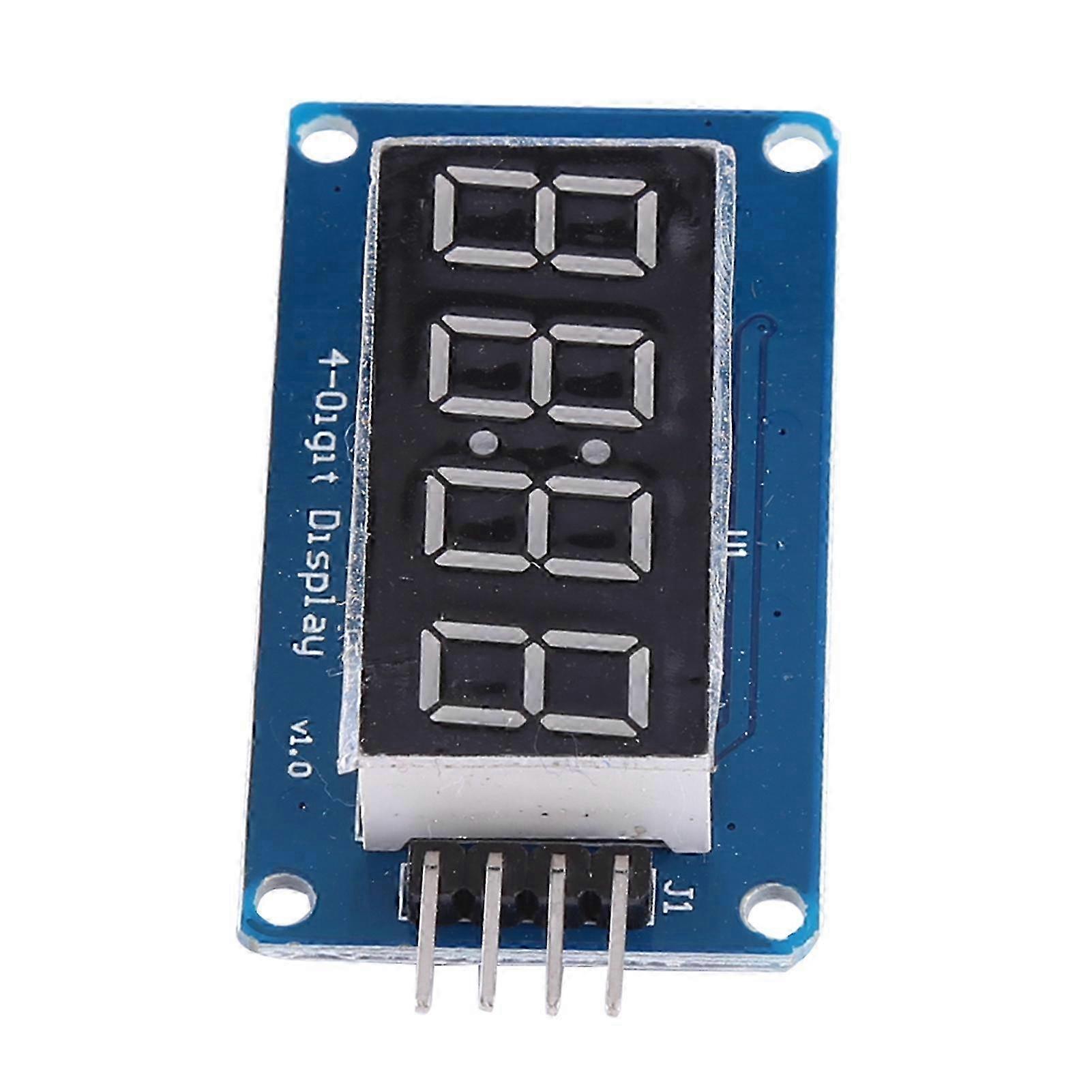 Red Light LED Digital Display 4-Digit 7-segments Module Adjustable Brightness