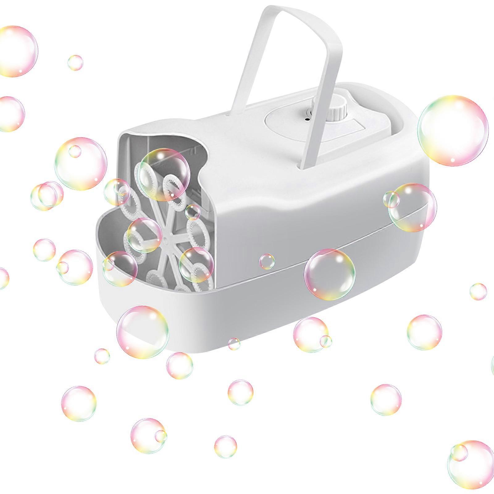 Bubble Machine Automatic Bubble Blower, 10000+ Bubbles Per Minute with 2 Speeds, 8 Wands Bubble Maker,100% New