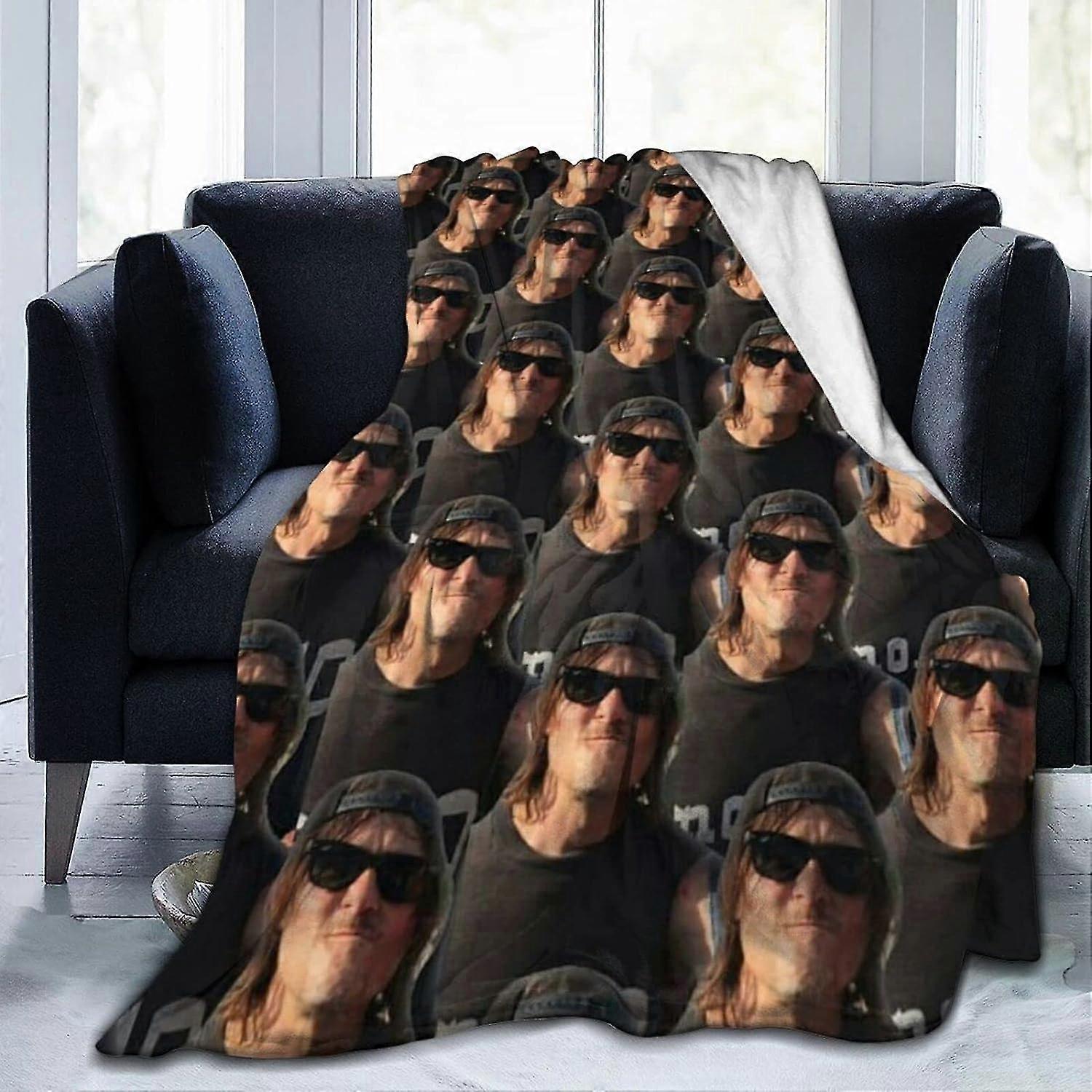 بطانية نورمان ريدوس داريل ديكسون 3D طباعة الصوف الفانيلا بطانية ، بطانية الفراش المصنوعة من الألياف الدقيقة ، مريحة ودافئة Blankejvrivjh2109