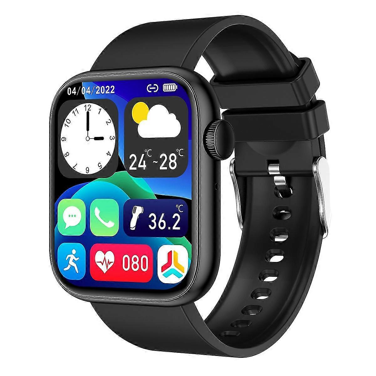 Qx7 Smart Call Watch 1.8 Inch Tft 240x280 Pixel Bluetooth 5.0 Heart Rate Health Monitoring Ip67 Smart Watch Black
