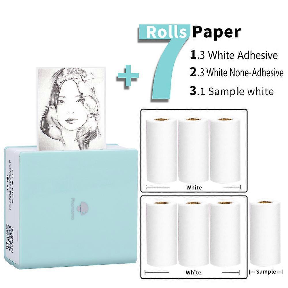 M02 Thermal Pocket Printer Mini Portable Wireless Bluetooth-Compatible Printer 53mm Self-Adhesive Paper Porttil Printer