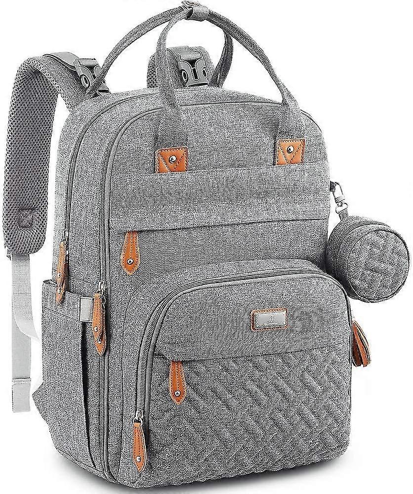 Baby Changing Bag Backpack,nappy Changing Back Pack Diaper Bags With Changing Mat & Pacifier Ho