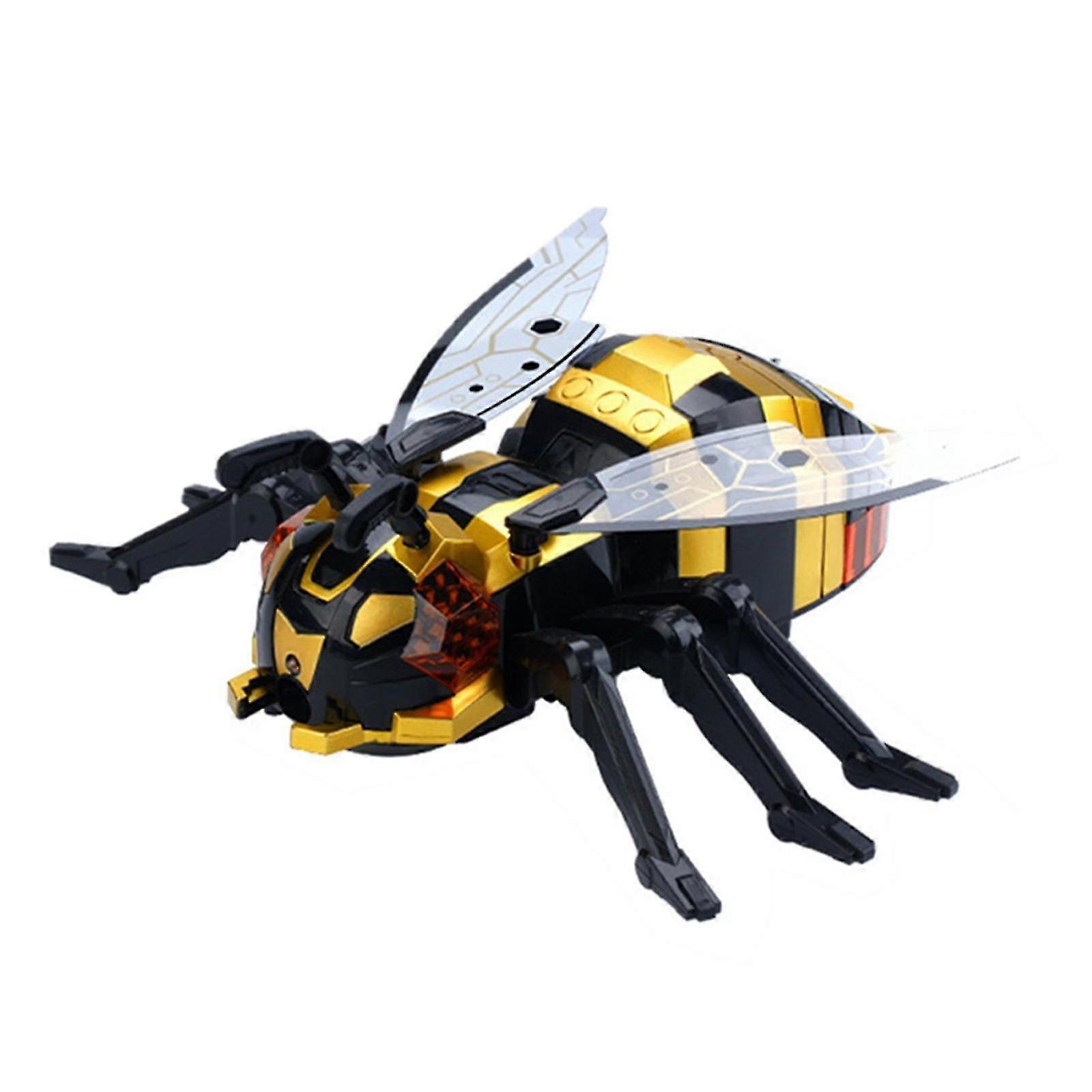 التحكم عن بعد النحل روبوت، الصليب الأحمر النحل اللعب مع ضوء / الموسيقى / مفتاح واحد دي مو، ألعاب الروبوت للأطفال هدايا عيد ميلاد عيد الميلاد للبنين البنات - يا