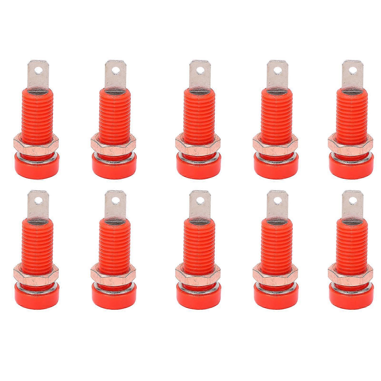 10pcs 4mm Bananenklinke Buchse Halterung Binding Post Connector Adapter Panel ElectronicInstrumentRed Gauge