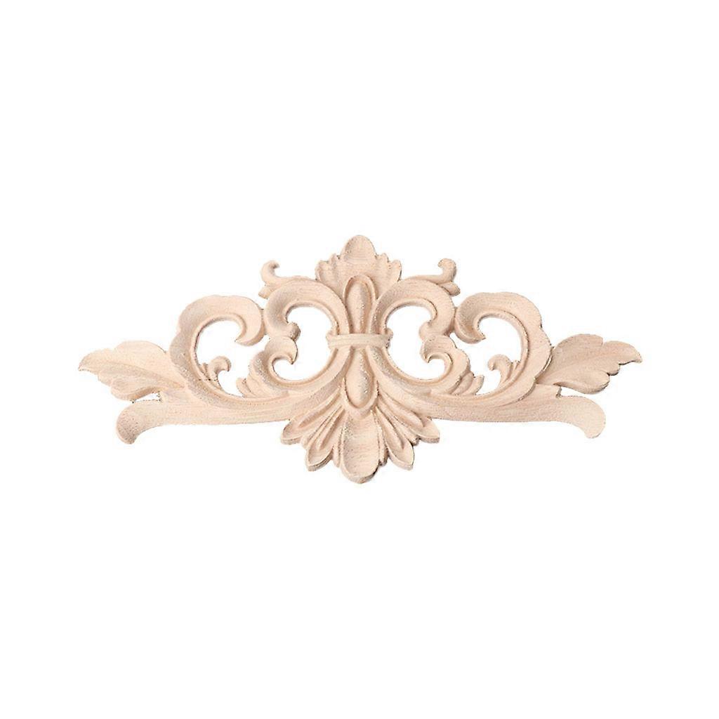 עץ מגולף פינתי Onlay מסגרת קישוט רהיטים לא צבועים בבית