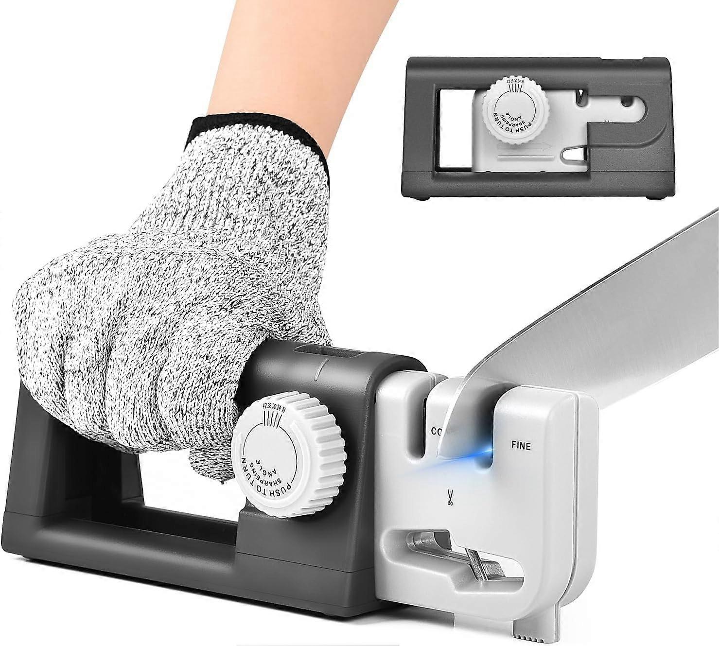 Knife Sharpener Professional Ceramic Tungsten Kitchen Sharpening System 4 Stage