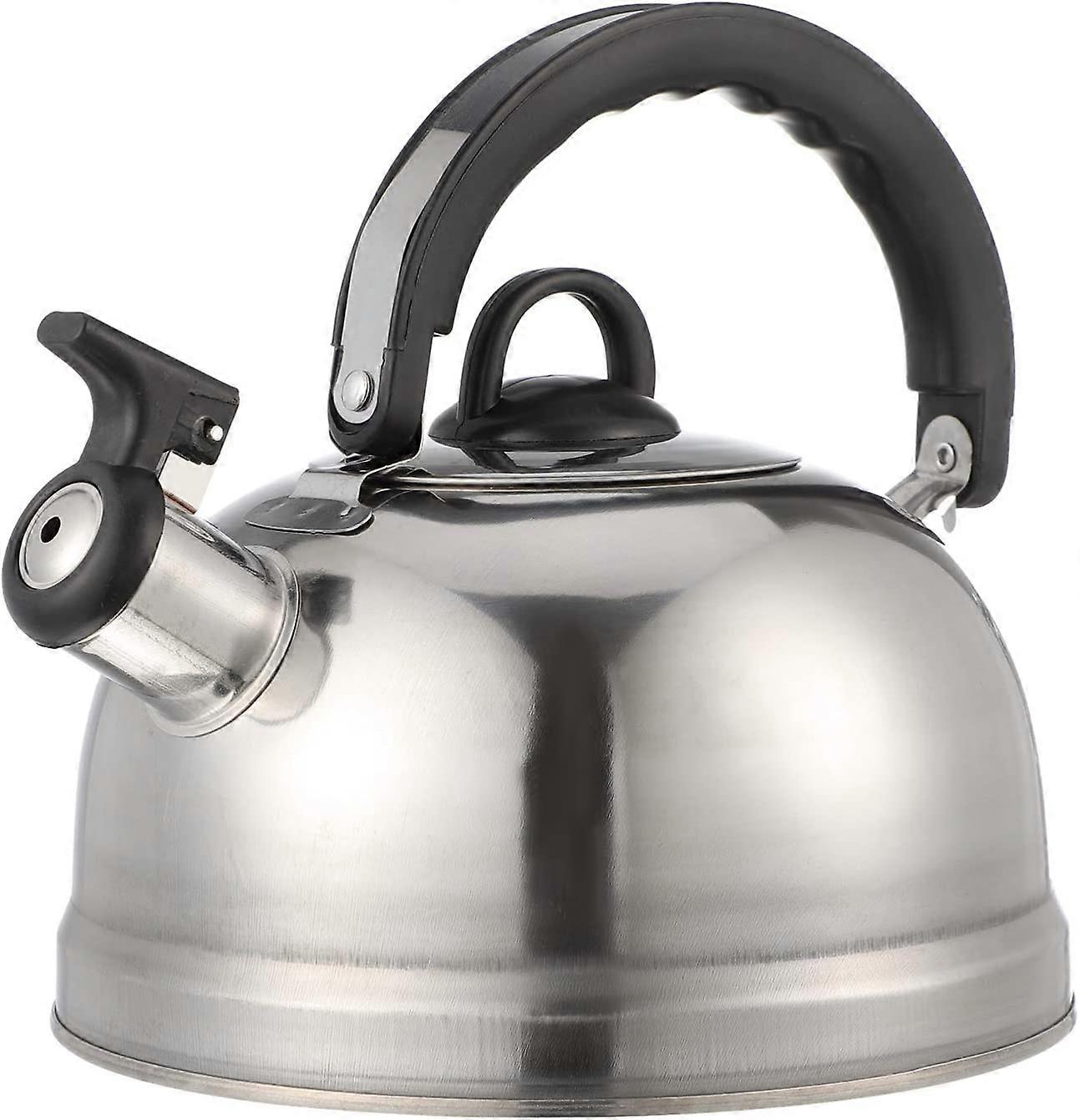 Stainless Steel Teakettle, 3 Quart Whistling Teapot with Handle, Tea Kettle for Stovetop