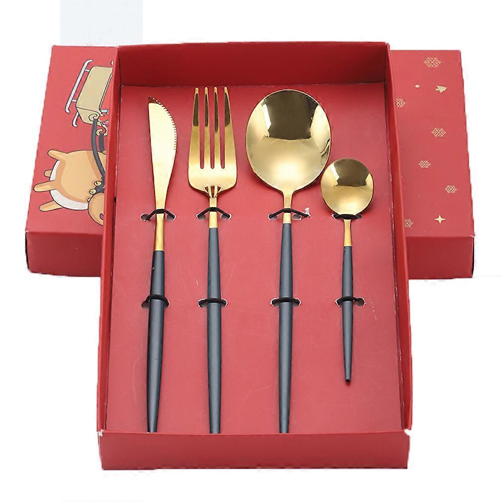 4pcs Cutlery Set Tableware Tableware Fork Knife Spoons Stainless Steel