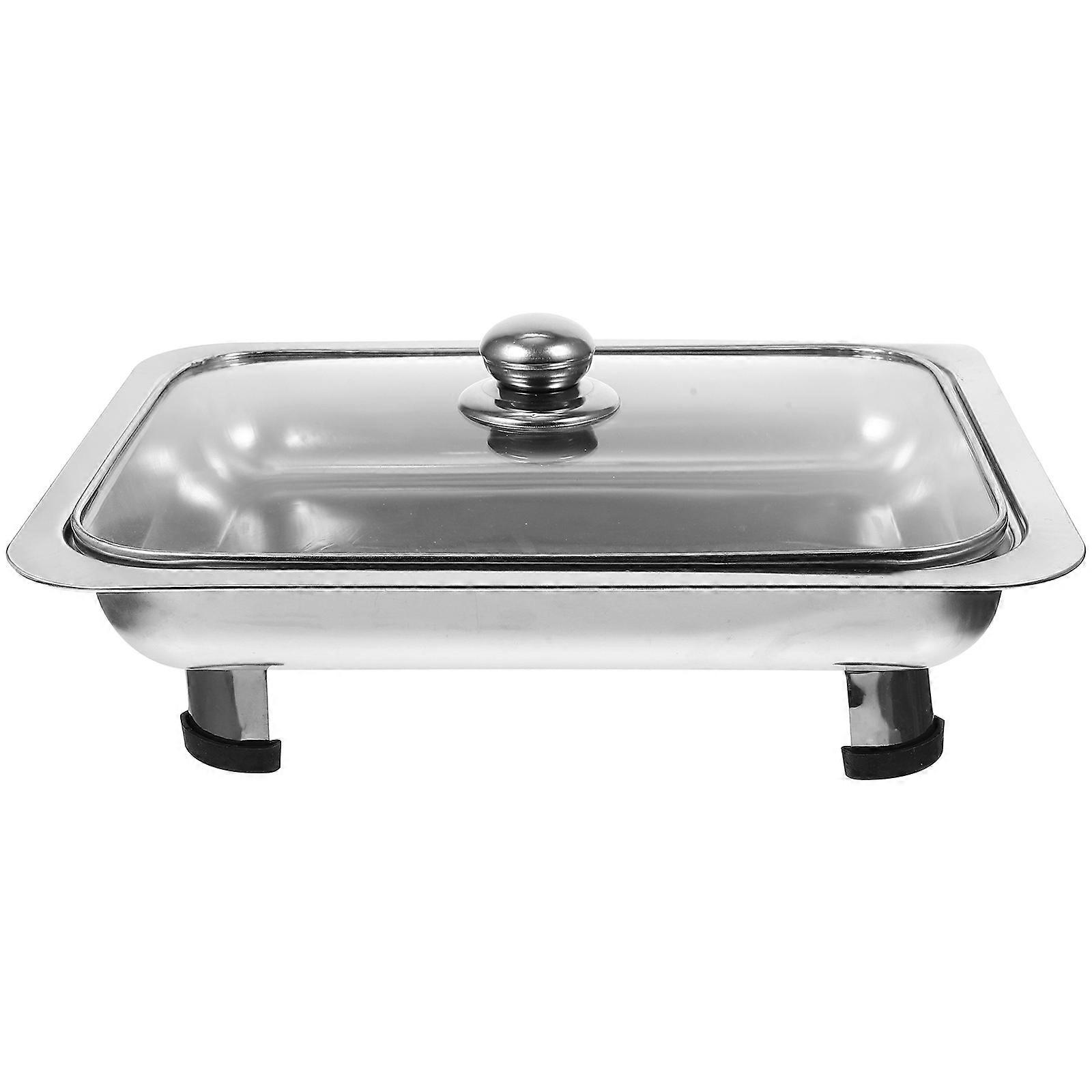 Buffet Server Buffet Vassoio Piatto Buffet Rettangolare Mensa Bacino con Coperchio