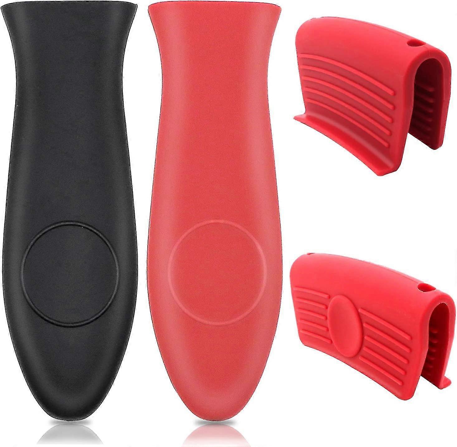 Pieces Silicone Pan Holder With Heating Grip And Auxiliary Handle Holder Cast Iron Frying Pan Handle Cover Cast Iron Wok Frying Pan Grip Sleeve