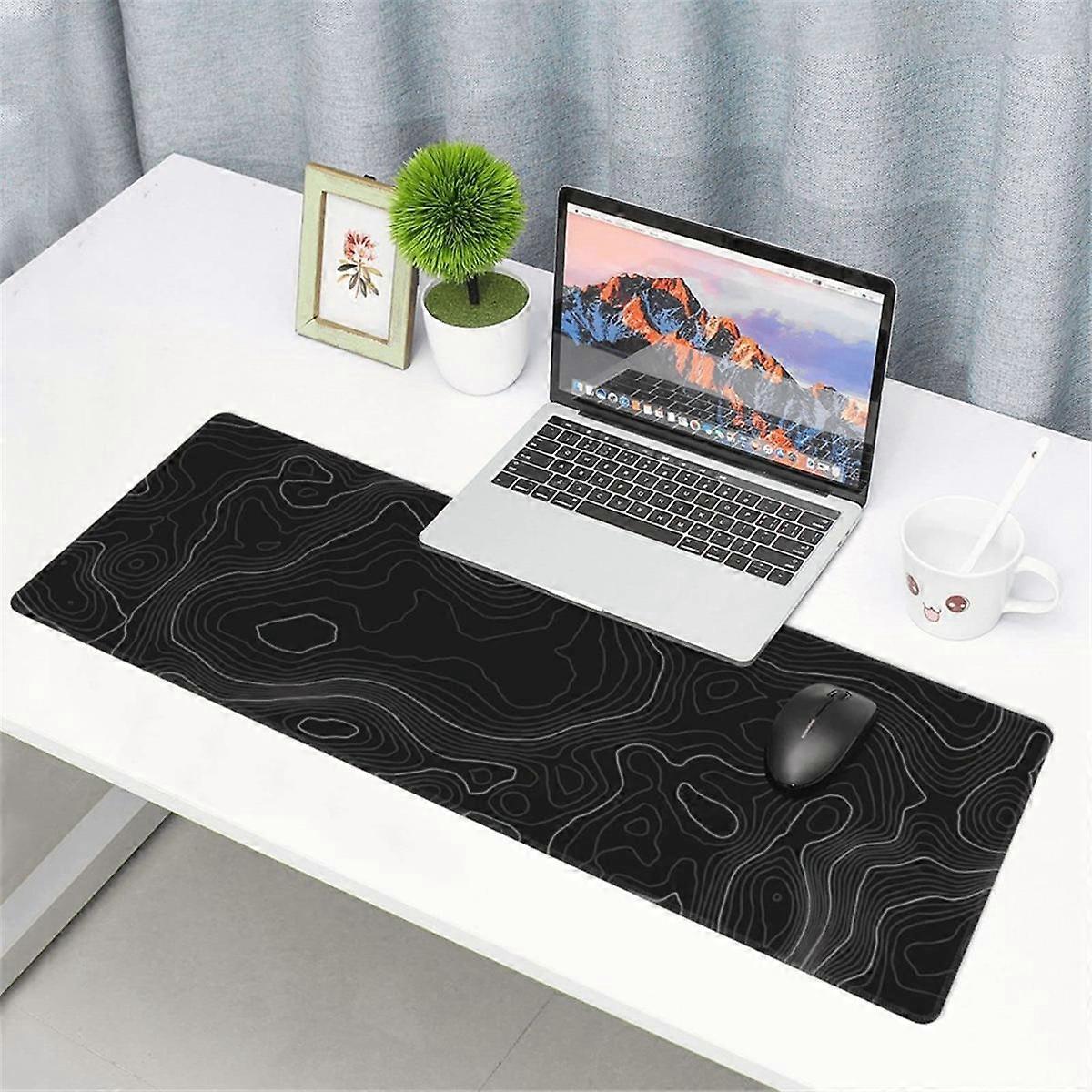 Extended Mouse Pad Big Gaming Mouse Pad Desk Mat Desk Pad Long Desk Mats Computer Keyboard Desk Mat with Non-Slip Base
