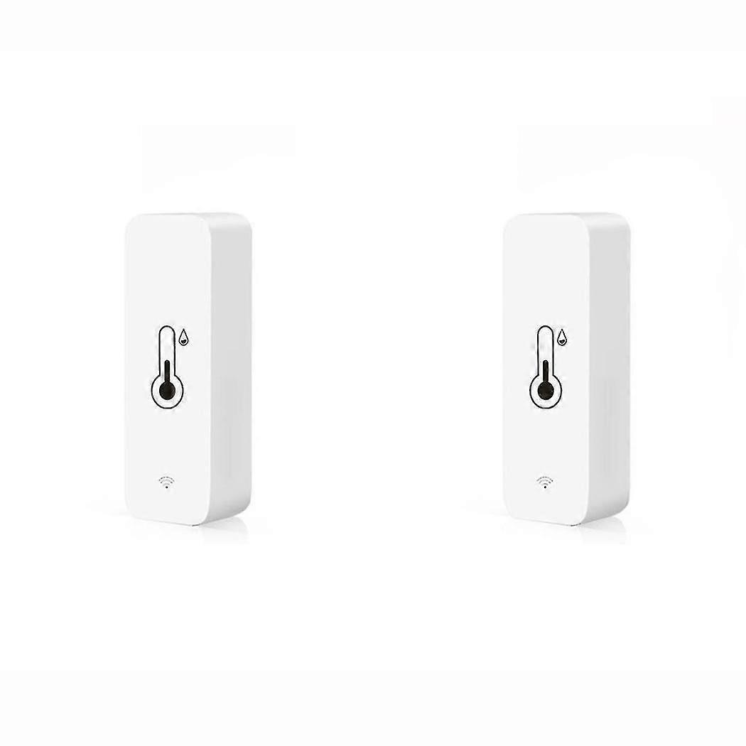 2pcs Tuya Smart Temperature And Humidity Sensor Wifi App Remote Monitor For Smart Life App Control