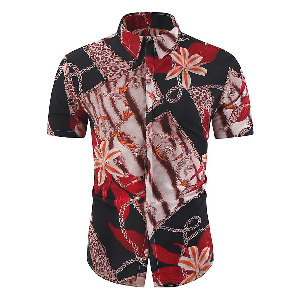 Cloudstyle Men's Casual Printed Short Sleeve Shirt