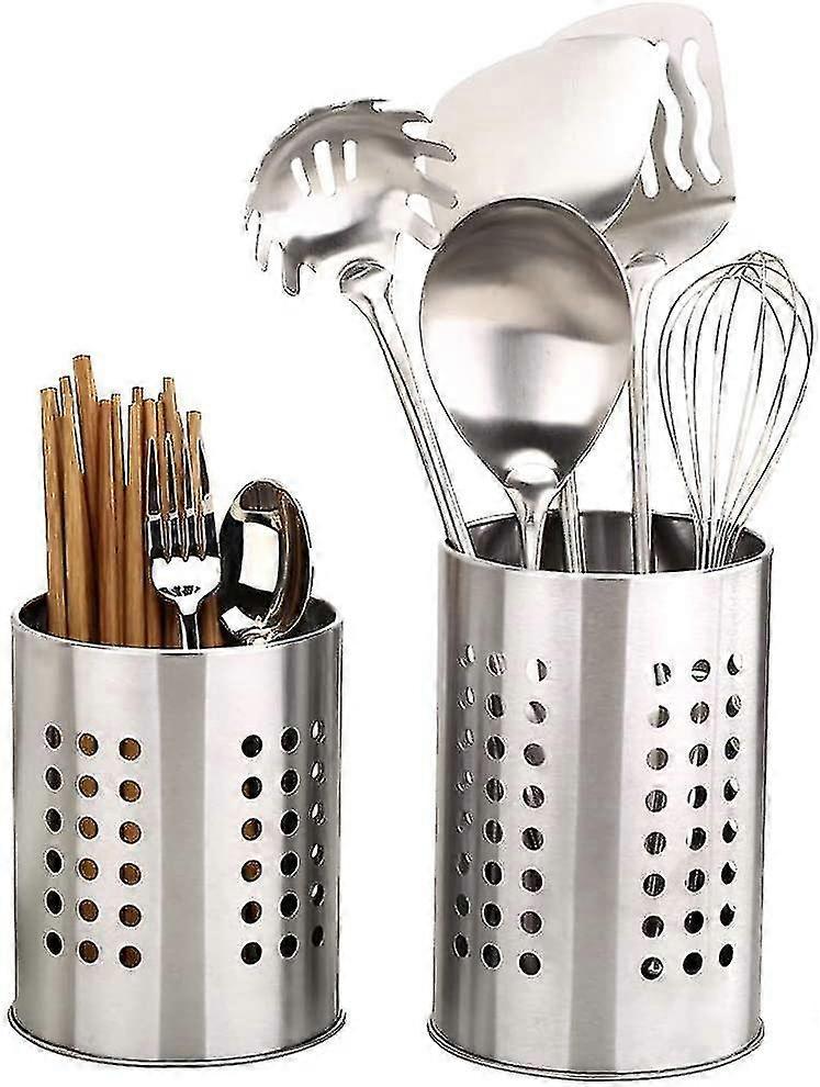 2pcs Stainless Steel Utensil Holder