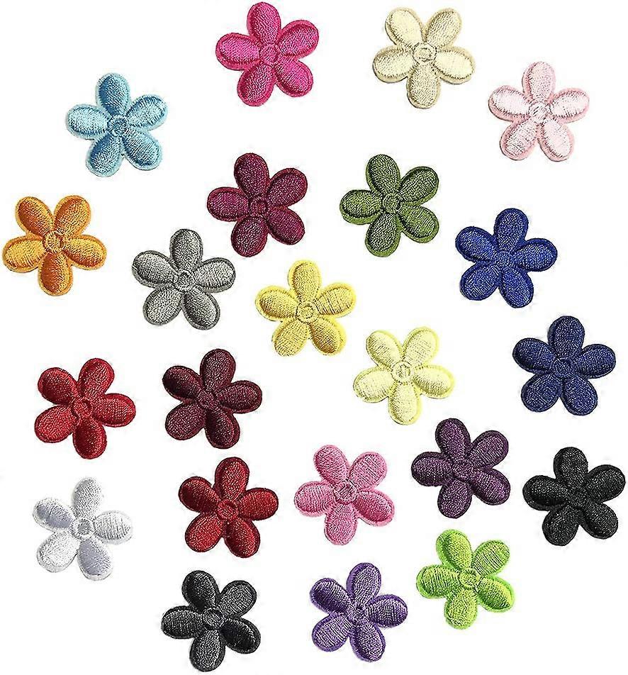 23 pieces mini sunflower embroidered patches