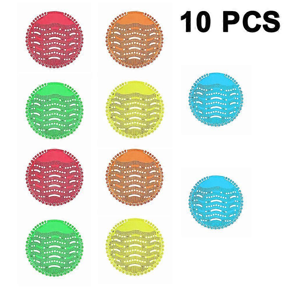Urinal Screen-10 Packs, Fresh Fragrance, Less Splash, Debris ouScent lasts 30days. Scented Urinal Screen Splash Mat