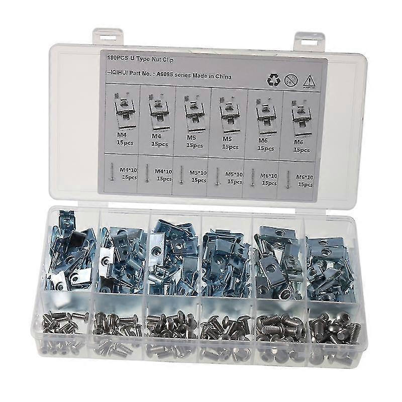 M4 M5 M6 Speed U Nuts Fastener Nut Clips Assorted Kits Zinc Car Cap Parts