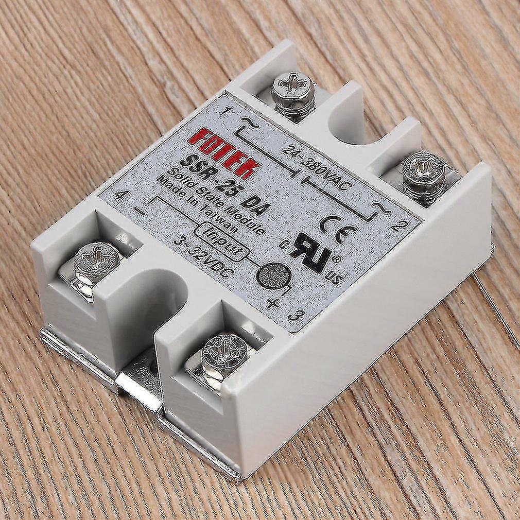 Solid State Relay Module Ssr-25Da 25A /250V 3-32V Input 24-380Vac Output