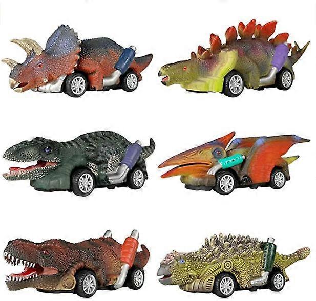 Car Retire Cute Mini Dinosaur Model 6pcs