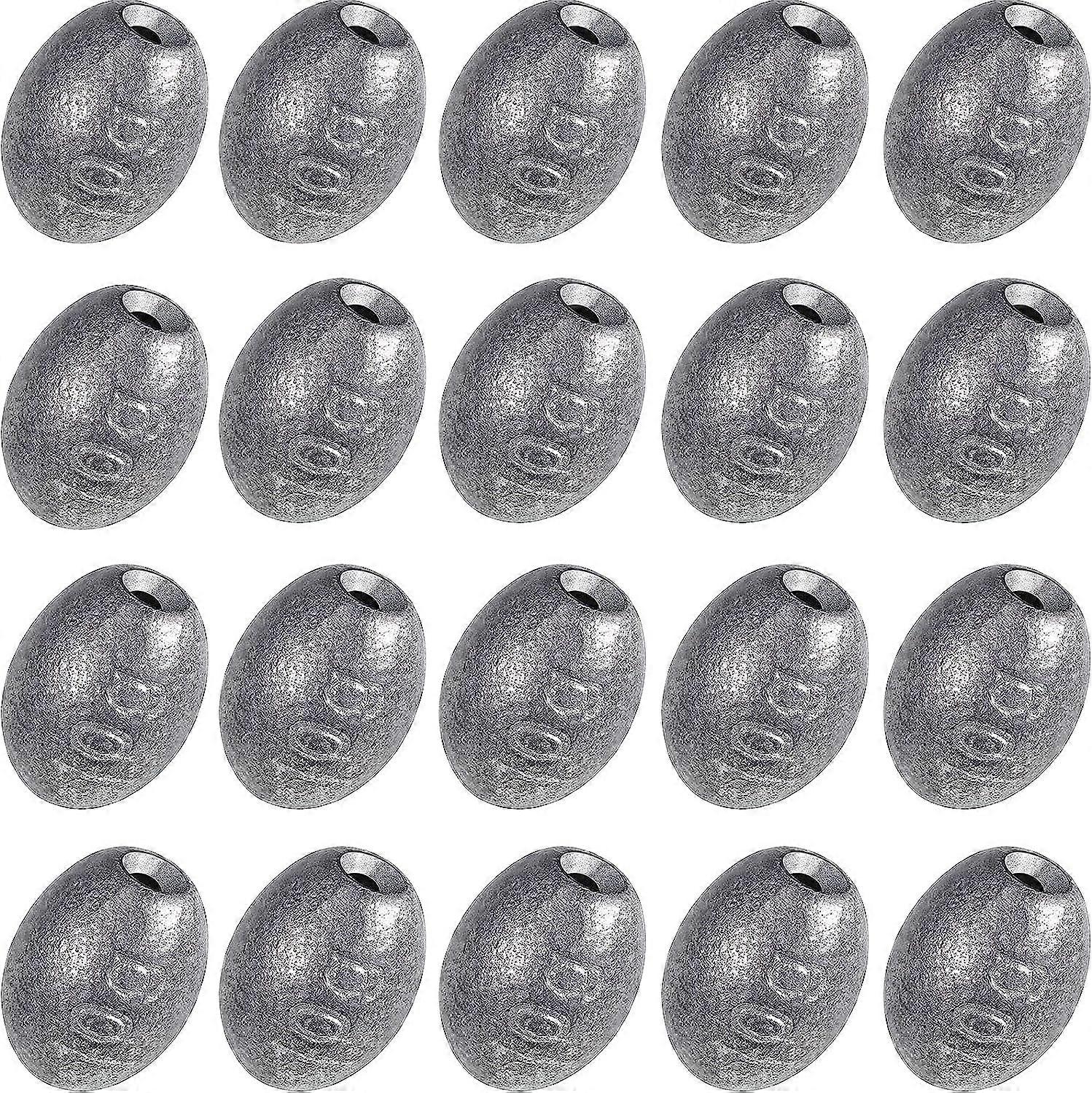 20 stykker egg fiske synker oliven form synke vekt støping for fiske bunn fiskeutstyr fiske synke vekter, en 10g