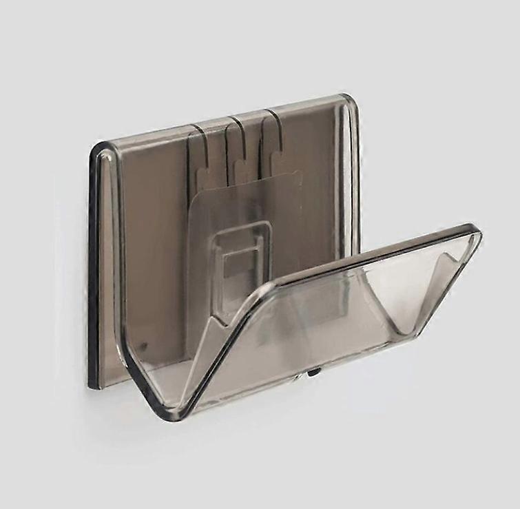 Soap Box A creative wall-mounted soap dish, a multi-functional plastic soap dish with hooks can hang small items and can also be used as a phone holde