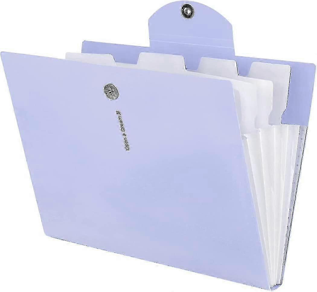 Expanding File Folder With 5 Pockets, Accordion Folder Paper Organizer