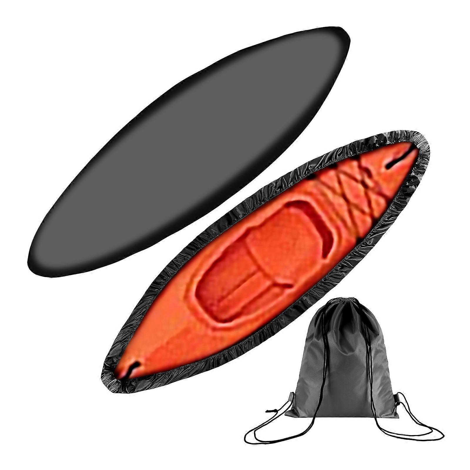 Copertura per barca da canoa traspirante 210D - Resistente ai raggi UV, impermeabile e durevole con fibbie regolabili e corde elastiche, per kayak, canoe e paddl