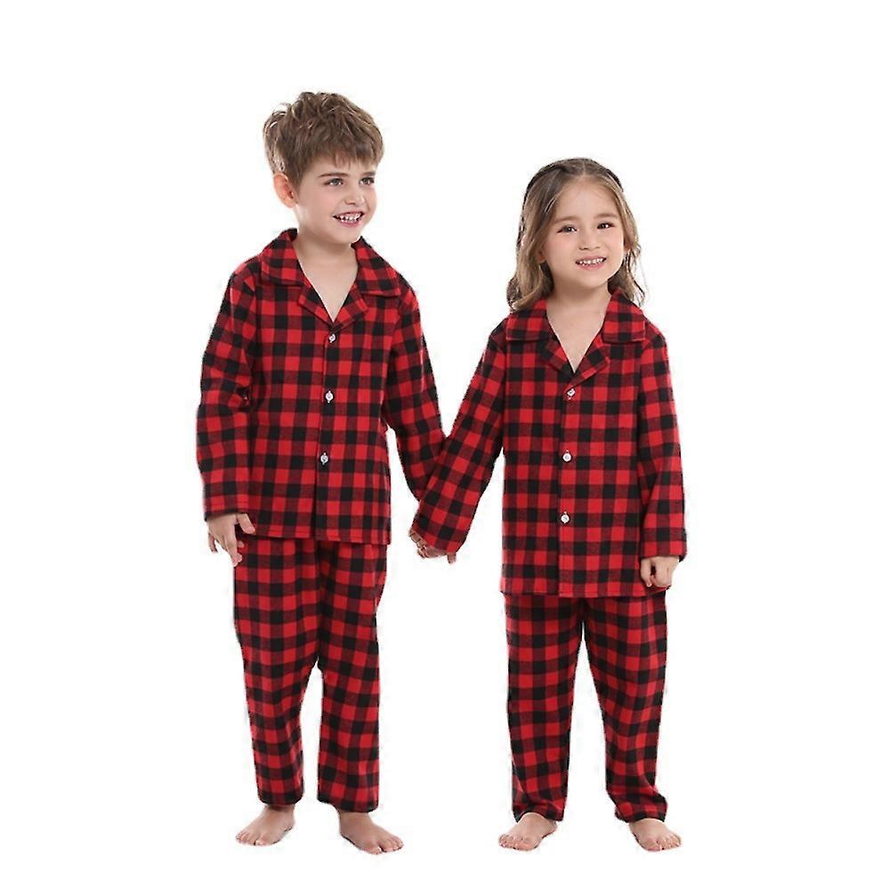 Christmas Family Matching Clothes Red Check Pyjamas