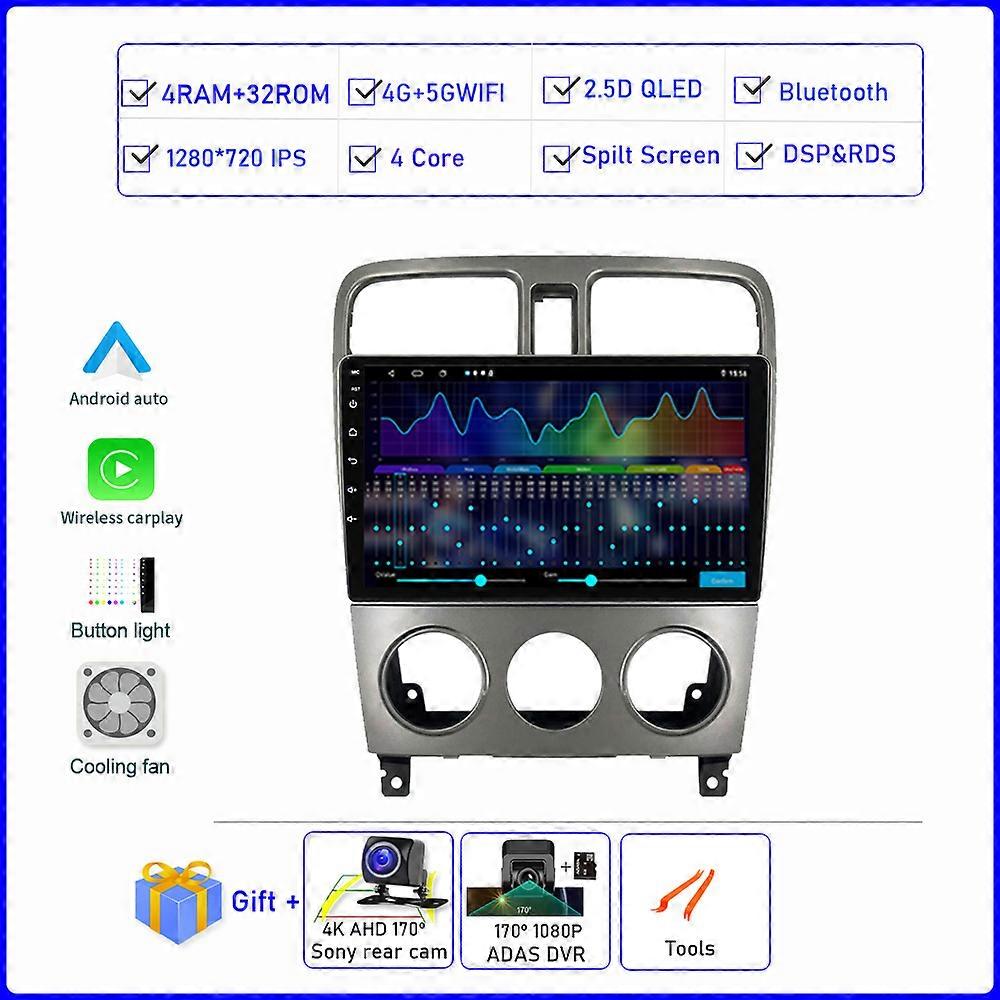 Android 12 for Subaru Forester Spoiler 2004 2005 2006 2007 2008 Car Radio Multimedia Video Player Navigation GPS DSP Stereo BT