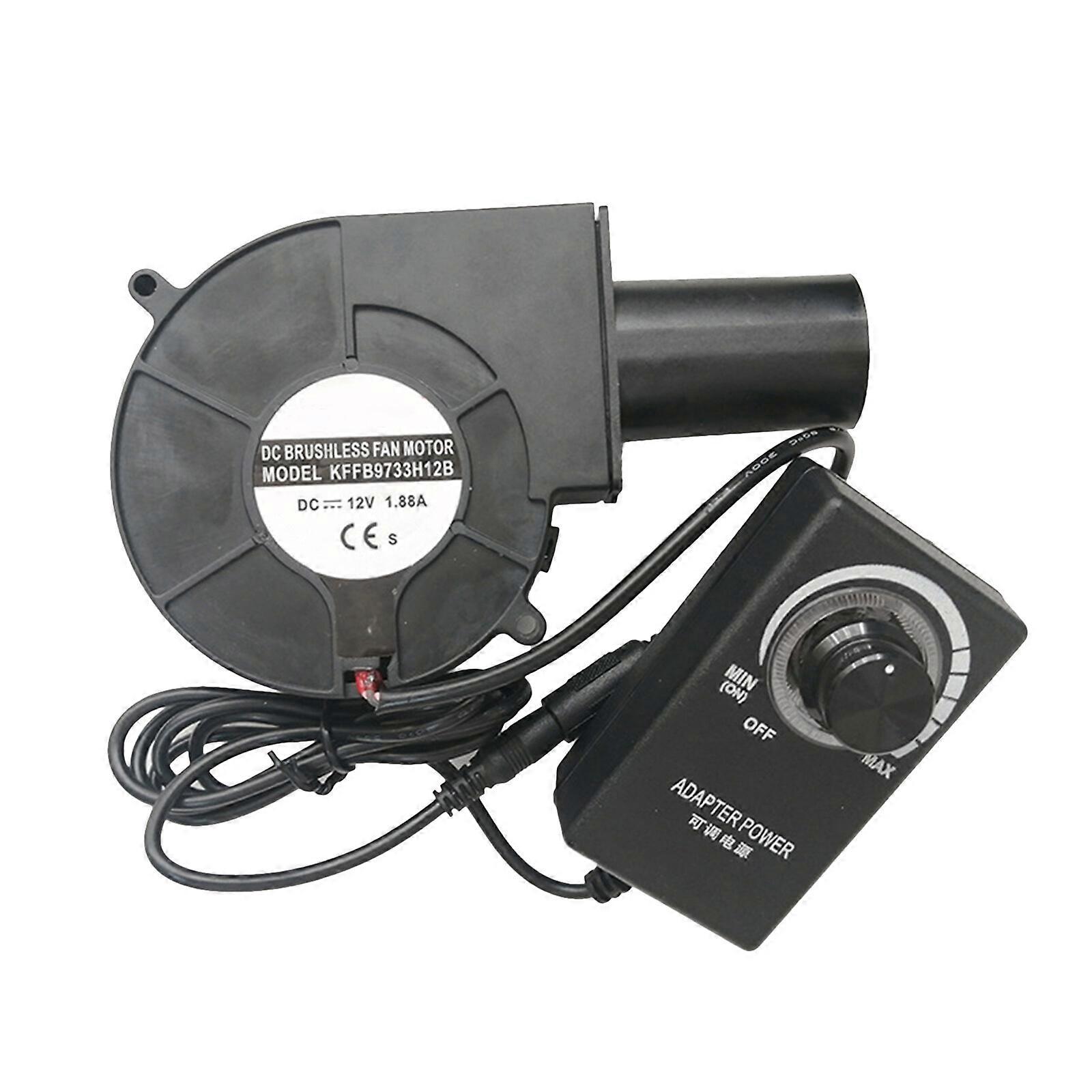 Power Supply Blower Air Collecting Duct Adjustable Durable Black USB Plastic DC 12V Portable Variable Speed Controller