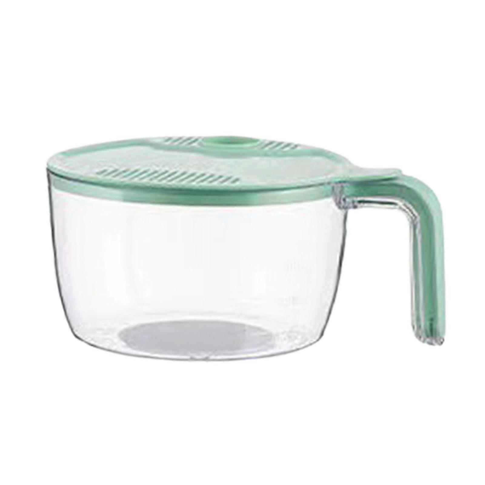 Rice Washer with Lid Clear Design Large Capacity Non-slip Handle Buckle Closure Multifunctional Freezer Safe Cleaning Vegetable Grains Fruit Pasta Ric