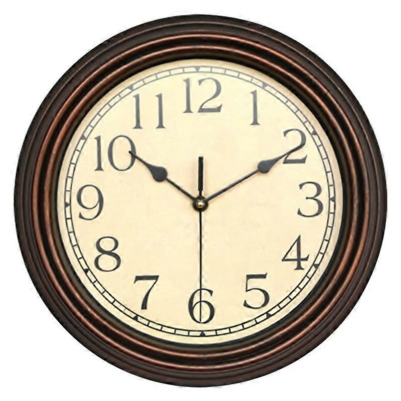 Silent No Tick Round Retro Quartz Clock Wall Clock (12 Inches)