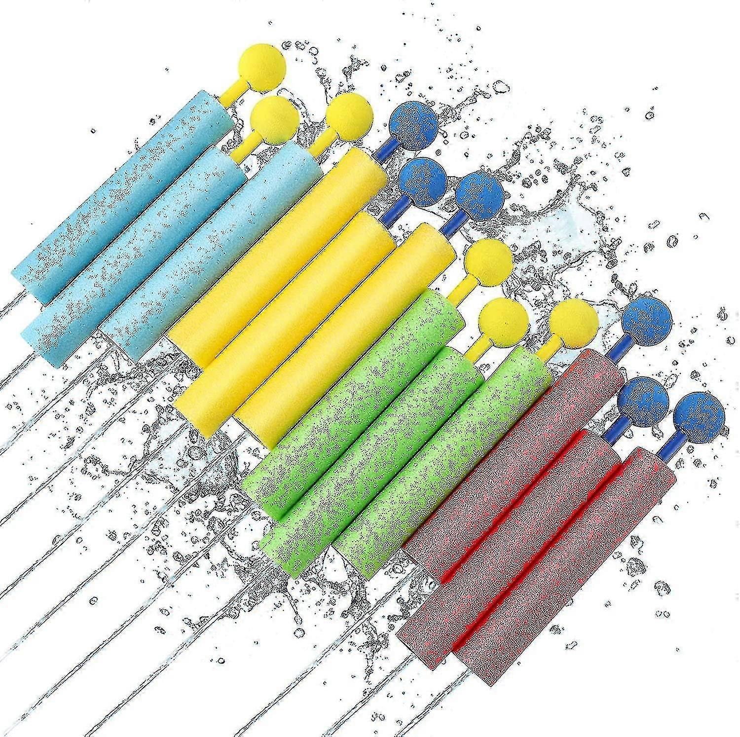 مسدسات المياه الرغوية للأطفال 12pack ، بنادق المياه 31ft مسافة طويلة قوية ، و Squirters المياه للأطفال حمامات السباحة حزب حرب المياه وصول جديد