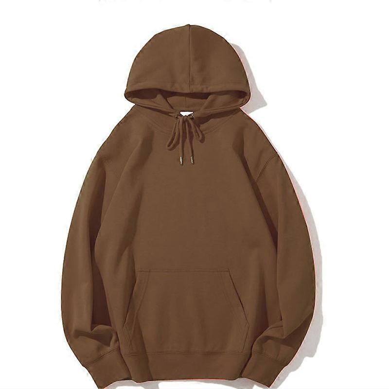 Men s hooded sweatshirt solid color loose jacket suitable for spring and autumn