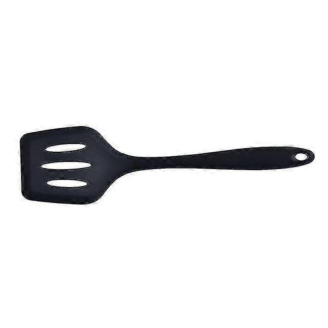 Silicone Kitchen Utensils : Non Stick, Heat Resistant, Easy To Clean, Cooking Utensils: Ladle, Slotted Spoon & Spoon (black)
