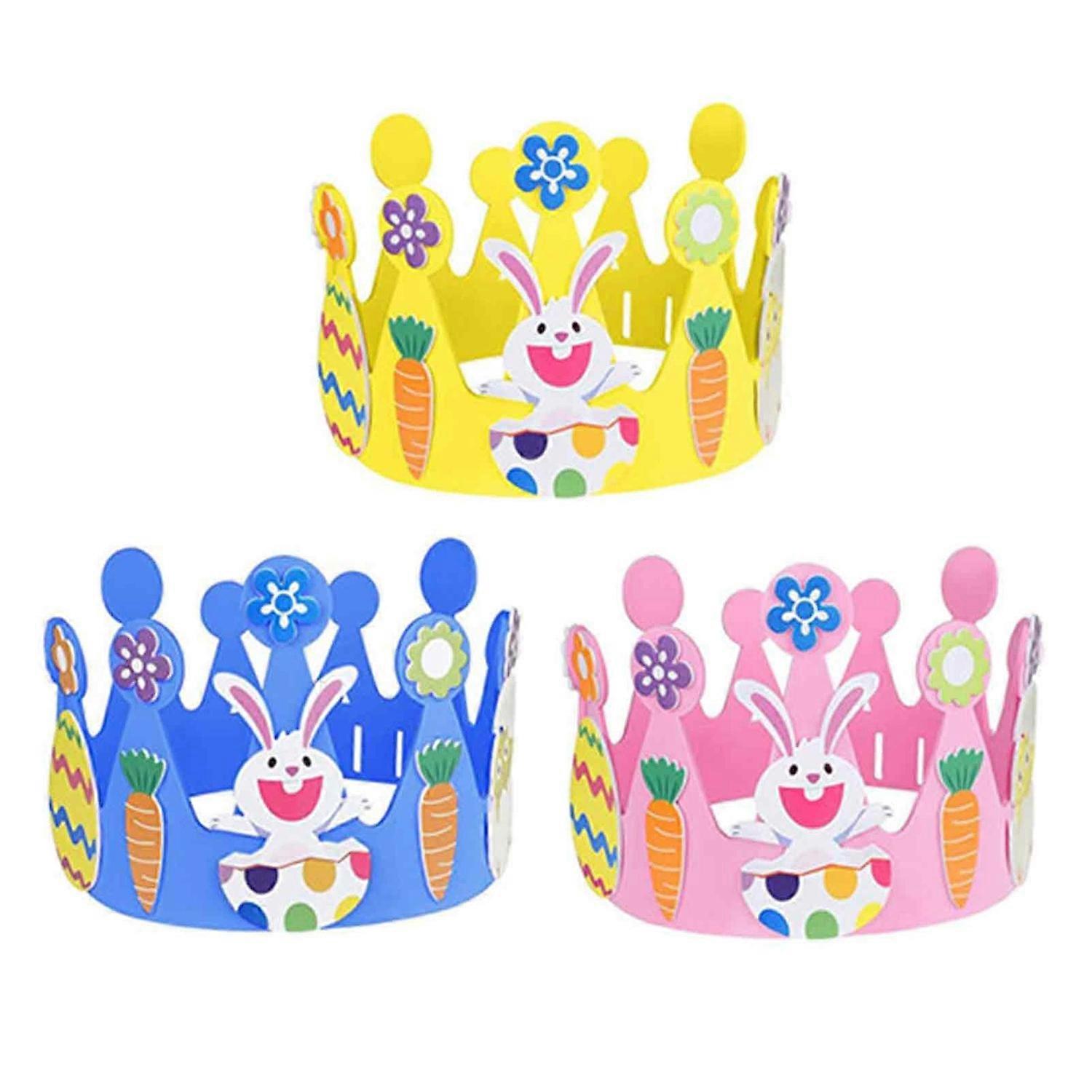 1 Set Easter Sticker Self-Adhesive Cartoon Egg Bunny Pattern Foam Stickers for Spring Home Party