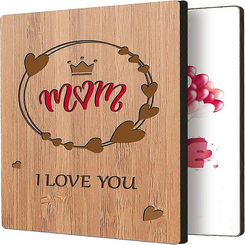 Bamboo Greeting Card & Paper Envelope with Bowknot Rectangle with Hollow Pattern Heart Pattern 150~173x110~124x7mm 2pcs/set