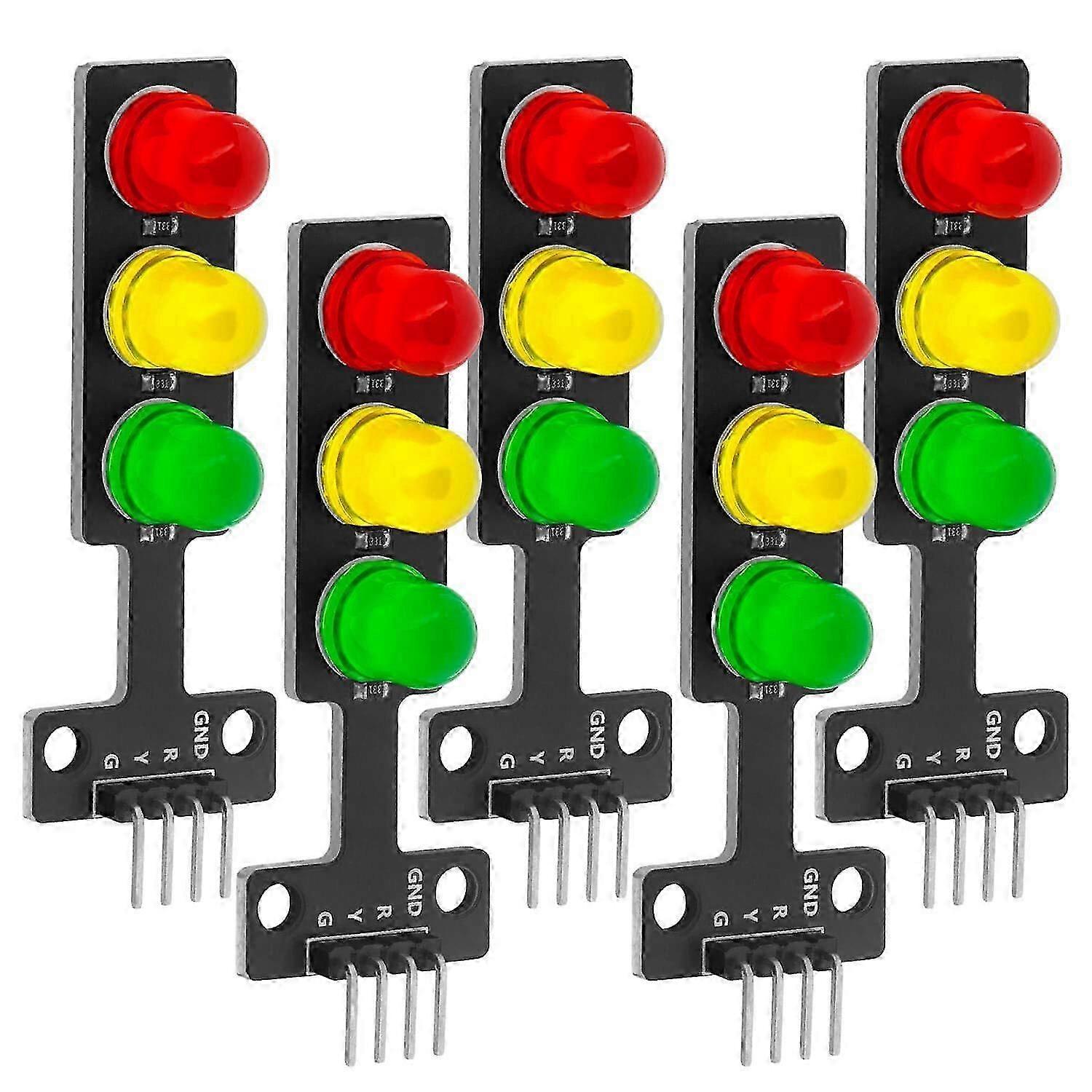 5x LED Traffic Light Module DIY Mini Traffic Light 3.3-5V Compatible with compatible