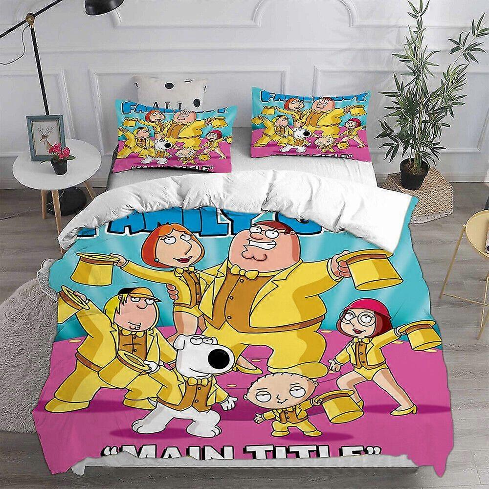 v151 Lençóis Family Guy Stewie Brian Griffin Capa de Edredão Conjunto de Cama Fronha Quilt3-Piece Conjunto de Cama (1 Capa de Edredão + 2 Fronhas) y151