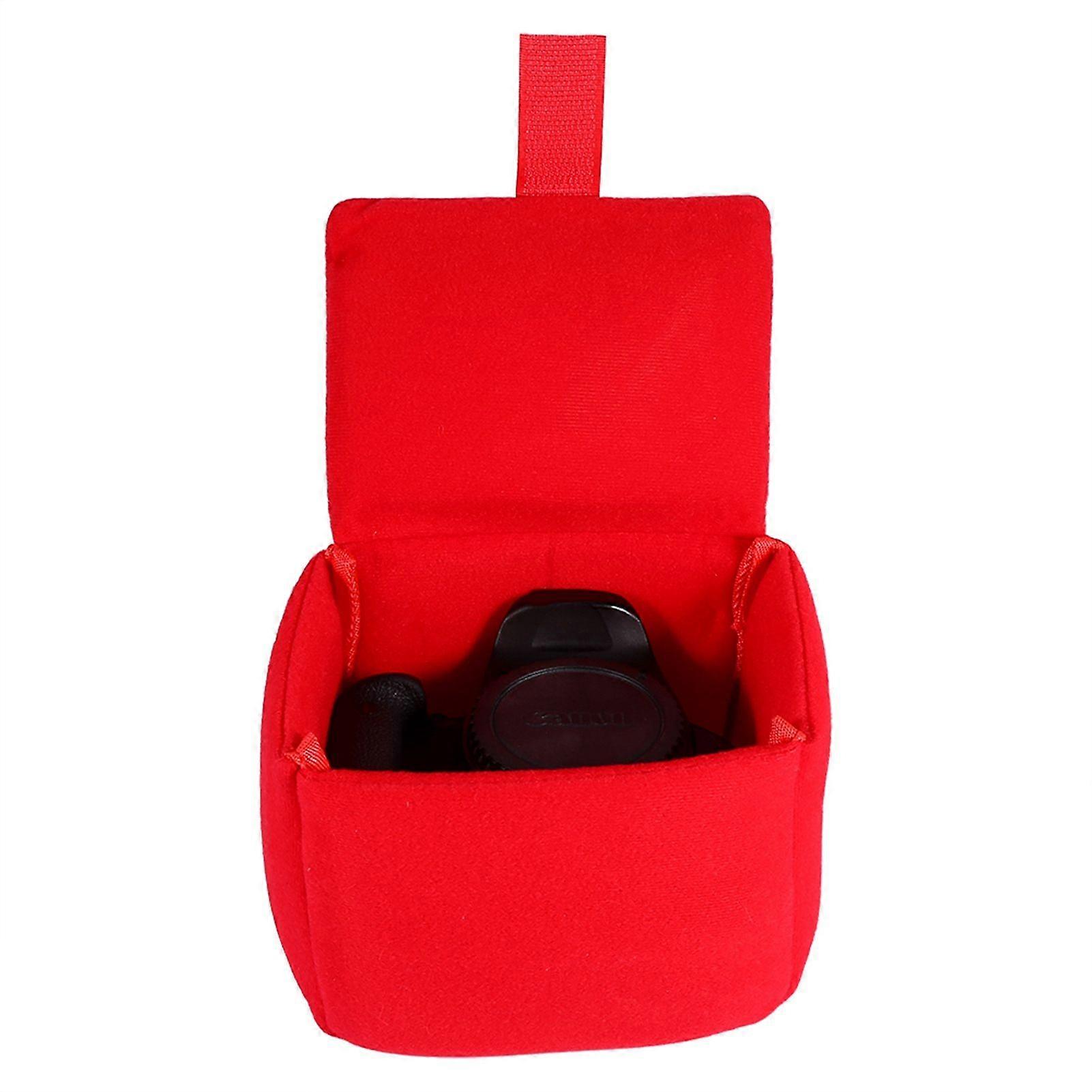 DSLR Insert Camera Case Protective Bag Cover Shockproof Travel Camera Accessory(red)