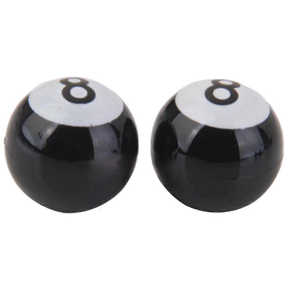 2 x No. 8 Ball motorcycle bike tyre tire wheel stem air valve dust cap cover