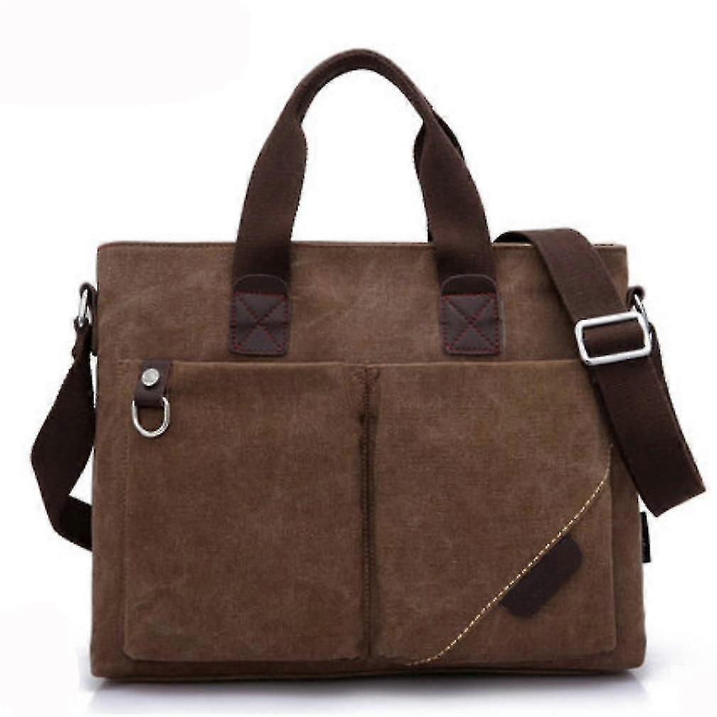 Skulder tasker Casual Tasker Håndtasker Crossbody Tasker Canvas Brown Mænd