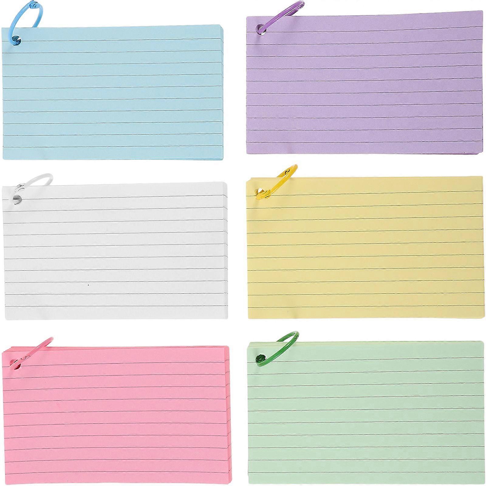 1 Set Index Cards with Holes Punched Flash Cards with Rings Studying Note Cards for Adults