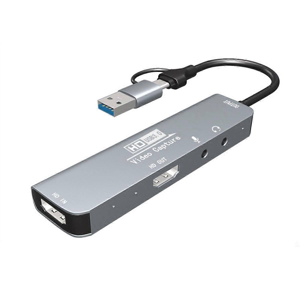 USB 3.0 Video Capture Card -Compatible to USB/Type-C Game Grabber Record MS2131 for Switch /5 Live