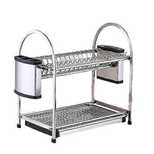 Deck Standing 2 Tier Dish Rack Holder