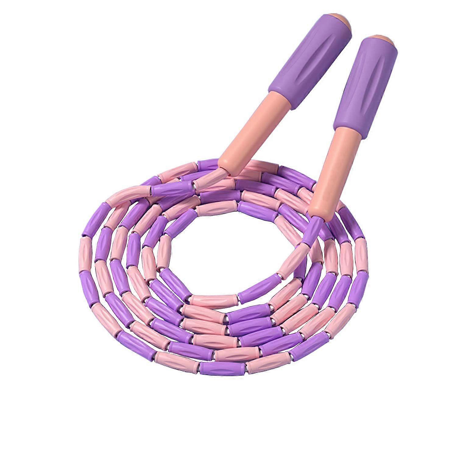 Corde à sauter perlée douce, corde à sauter segmentée sans enchevêtrement réglable pour hommes, femmes, enfants et étudiants