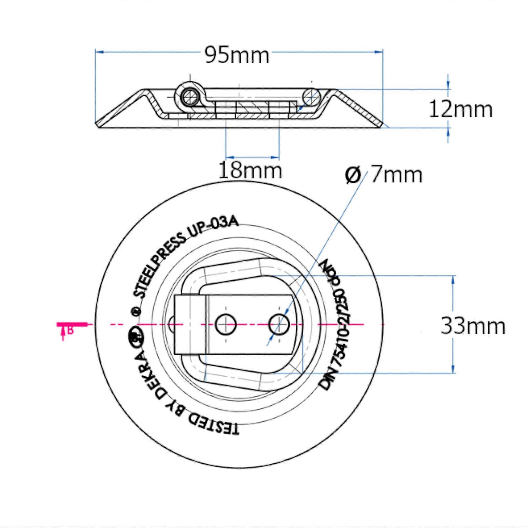 Surface Mount Tie Down Lashing Eye Strap Anchor Ring Point 4 Pack