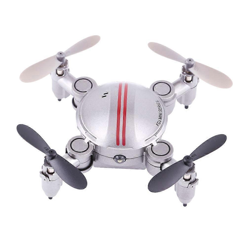 Mini Foldable 2.4GHz 4CH RC Drone Quadcopter Remote Control Toy One Key Return ( Silver )