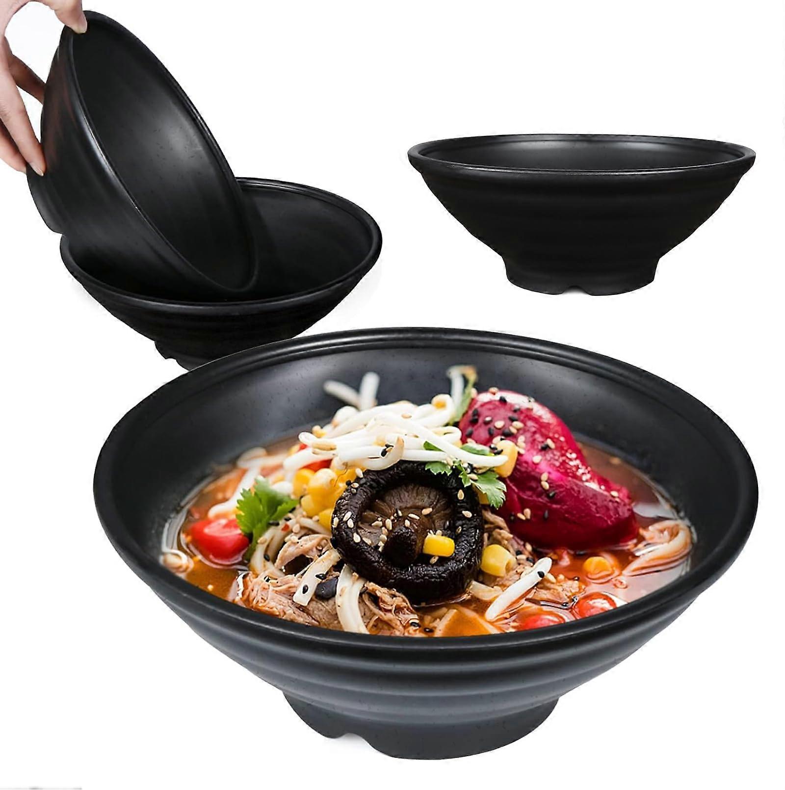 4-Pack Unbreakable Ramen Bowls – 44oz/1.3L Durable Dining Bowls