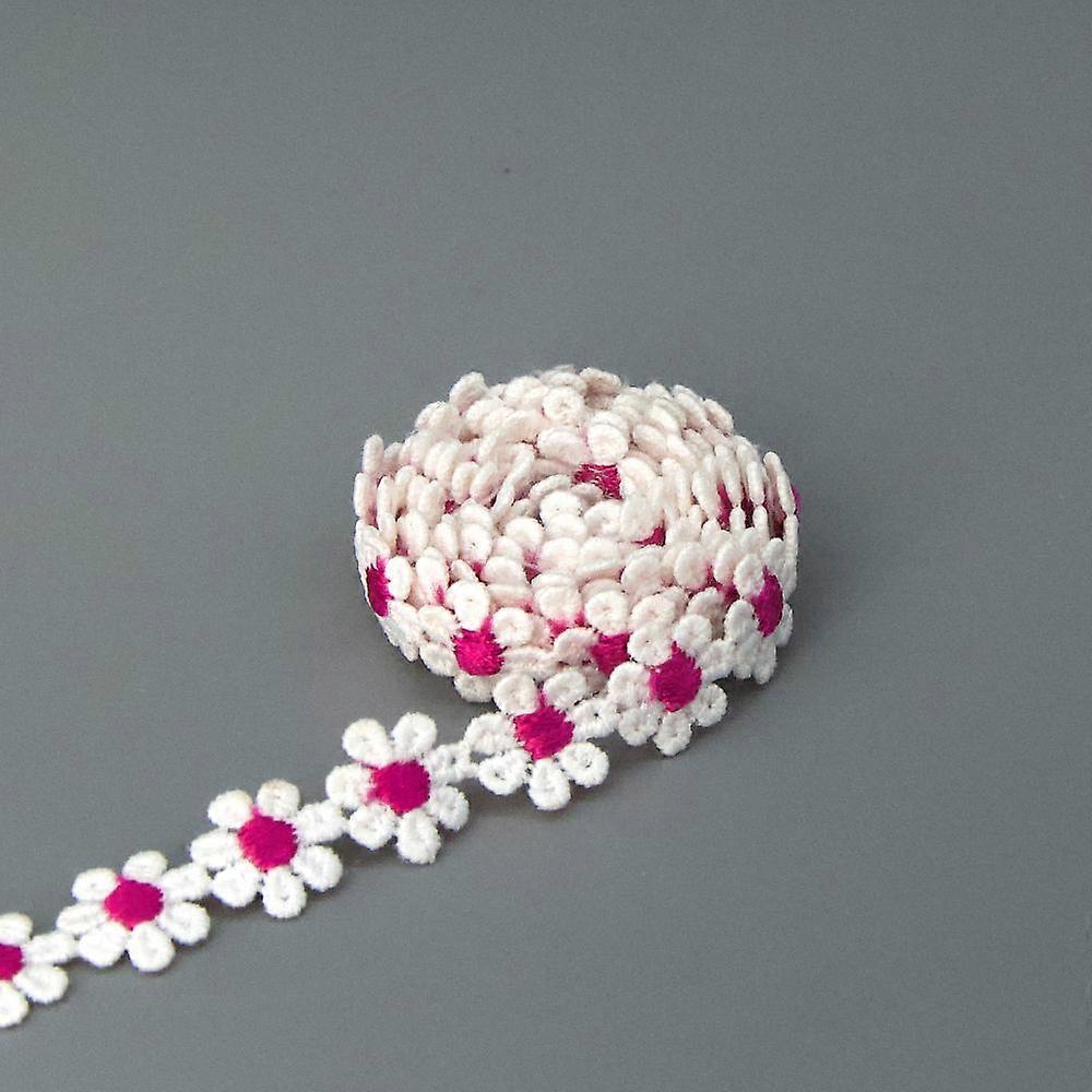 2 yards Assorted Color Daisy Flower Trim, Embroidery Fabric Sewing Accessories Craft Supplies 14mm